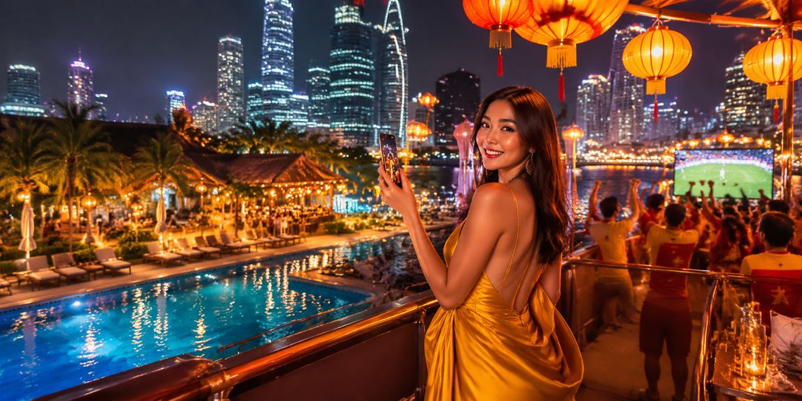 Người dùng Hà Nội thao tác giao dịch cá cược trên điện thoại tại chợ đêm